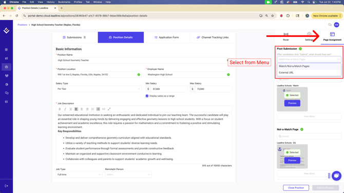 Select Post Submission